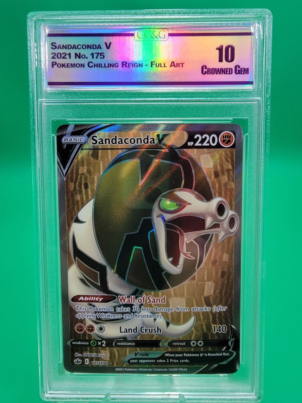 Pokemon Sandaconda V 175/198 SWSH Chilling Reign CC&G 10 Full Art